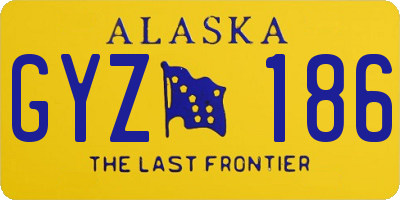 AK license plate GYZ186