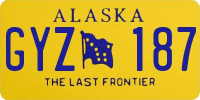 AK license plate GYZ187
