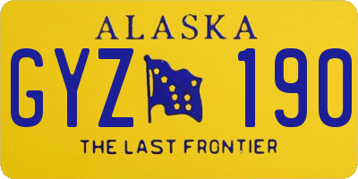 AK license plate GYZ190