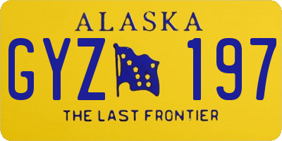 AK license plate GYZ197