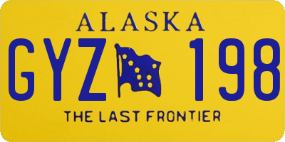 AK license plate GYZ198