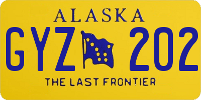 AK license plate GYZ202