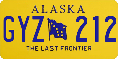 AK license plate GYZ212