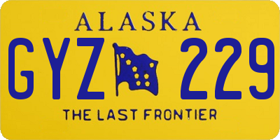 AK license plate GYZ229