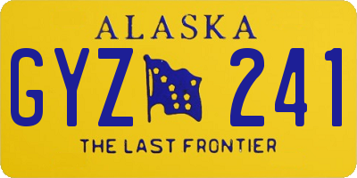 AK license plate GYZ241