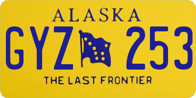 AK license plate GYZ253