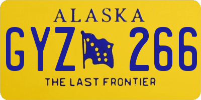 AK license plate GYZ266