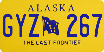 AK license plate GYZ267