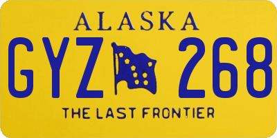 AK license plate GYZ268