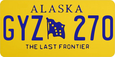 AK license plate GYZ270
