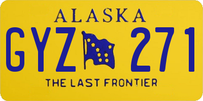 AK license plate GYZ271