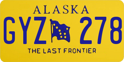 AK license plate GYZ278