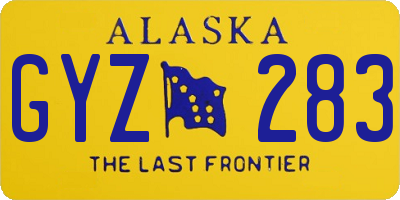 AK license plate GYZ283