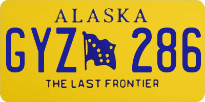 AK license plate GYZ286