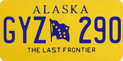 AK license plate GYZ290