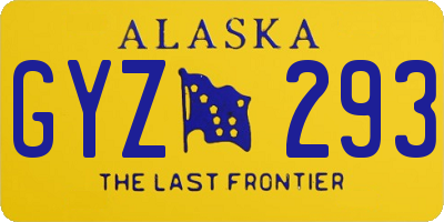 AK license plate GYZ293
