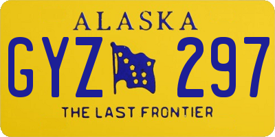 AK license plate GYZ297