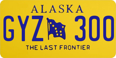 AK license plate GYZ300