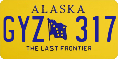 AK license plate GYZ317