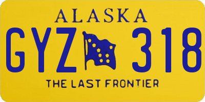 AK license plate GYZ318