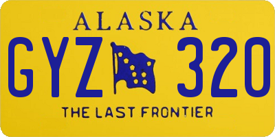 AK license plate GYZ320