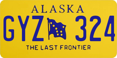 AK license plate GYZ324
