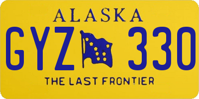 AK license plate GYZ330