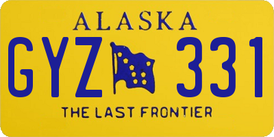 AK license plate GYZ331
