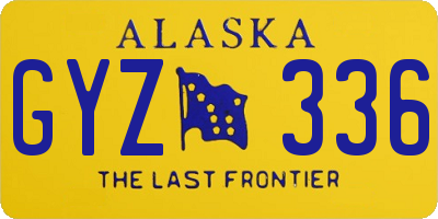 AK license plate GYZ336