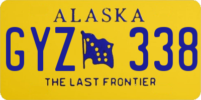 AK license plate GYZ338