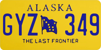 AK license plate GYZ349