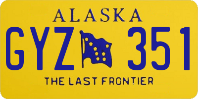 AK license plate GYZ351