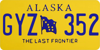 AK license plate GYZ352
