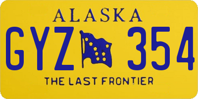 AK license plate GYZ354