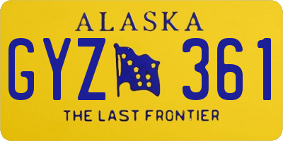 AK license plate GYZ361