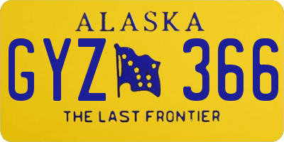 AK license plate GYZ366