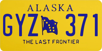 AK license plate GYZ371