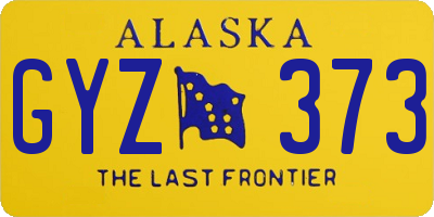 AK license plate GYZ373