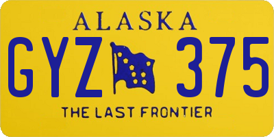 AK license plate GYZ375