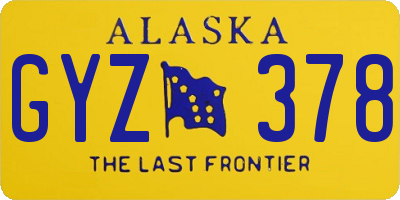 AK license plate GYZ378