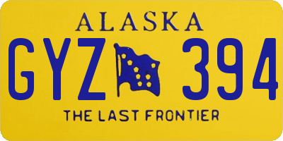 AK license plate GYZ394