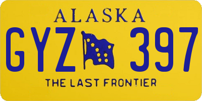 AK license plate GYZ397