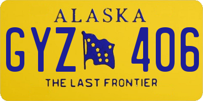 AK license plate GYZ406