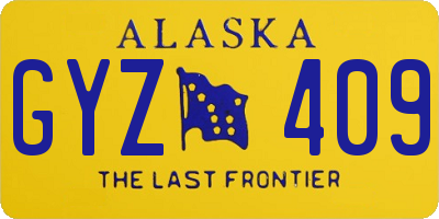 AK license plate GYZ409