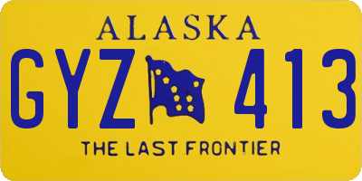 AK license plate GYZ413