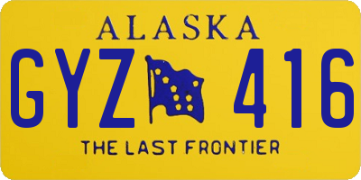 AK license plate GYZ416
