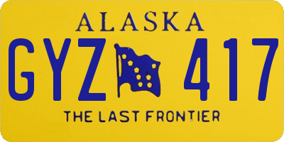AK license plate GYZ417