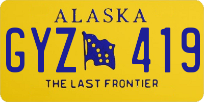 AK license plate GYZ419