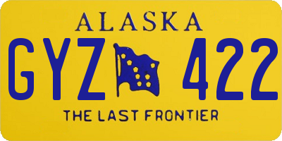 AK license plate GYZ422