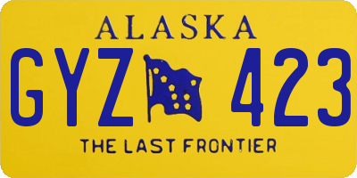 AK license plate GYZ423